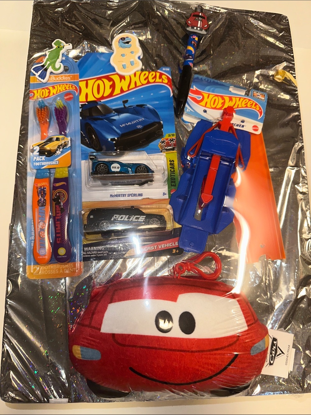 Star Wars Playset with Red Plush Car, Blue Vehicles & Accessories